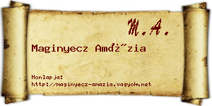 Maginyecz Amázia névjegykártya